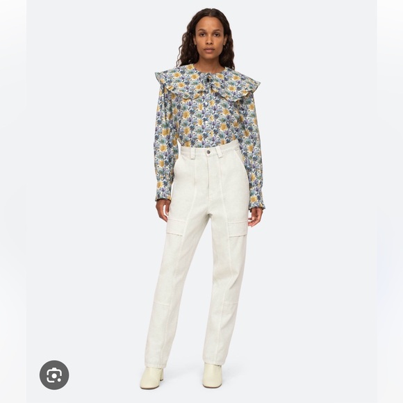 Sea New York Tops - Leslie Floral Ruffle Collar Blouse